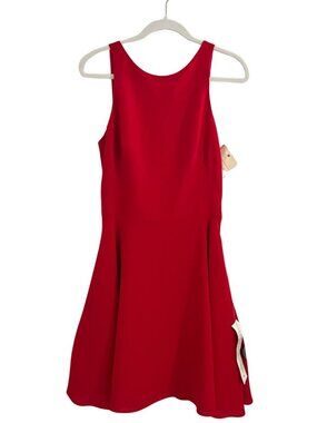 NWT Vintage Y2K Nicole Miller Fit and Flare Red Party Dress Size Large